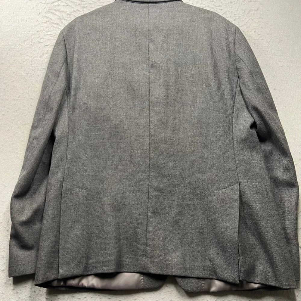 Lauren Ralph Lauren Mens 46R Grey 100% Wool Two Button Blazer Sport Coat Jacket